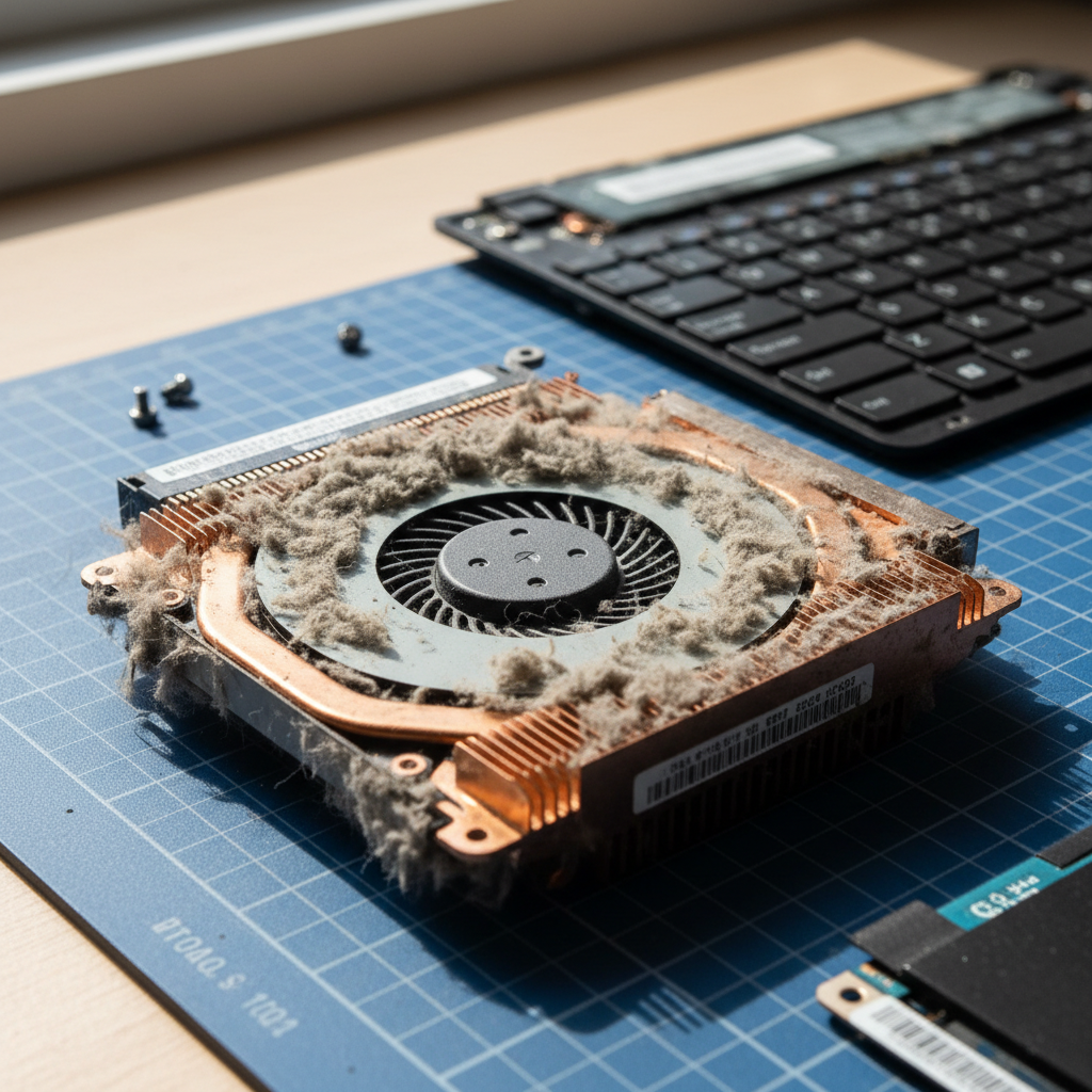 Dust-clogged laptop fan cleaning service in Limeburners Creek — Newcastle NSW 2324