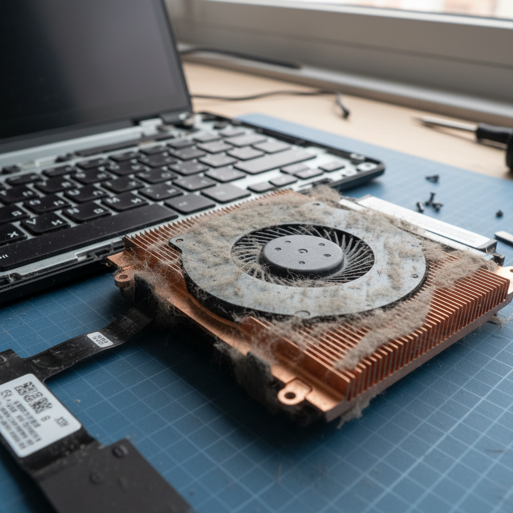 Dust-clogged laptop fan cleaning service in Longwood — Adelaide SA 5153