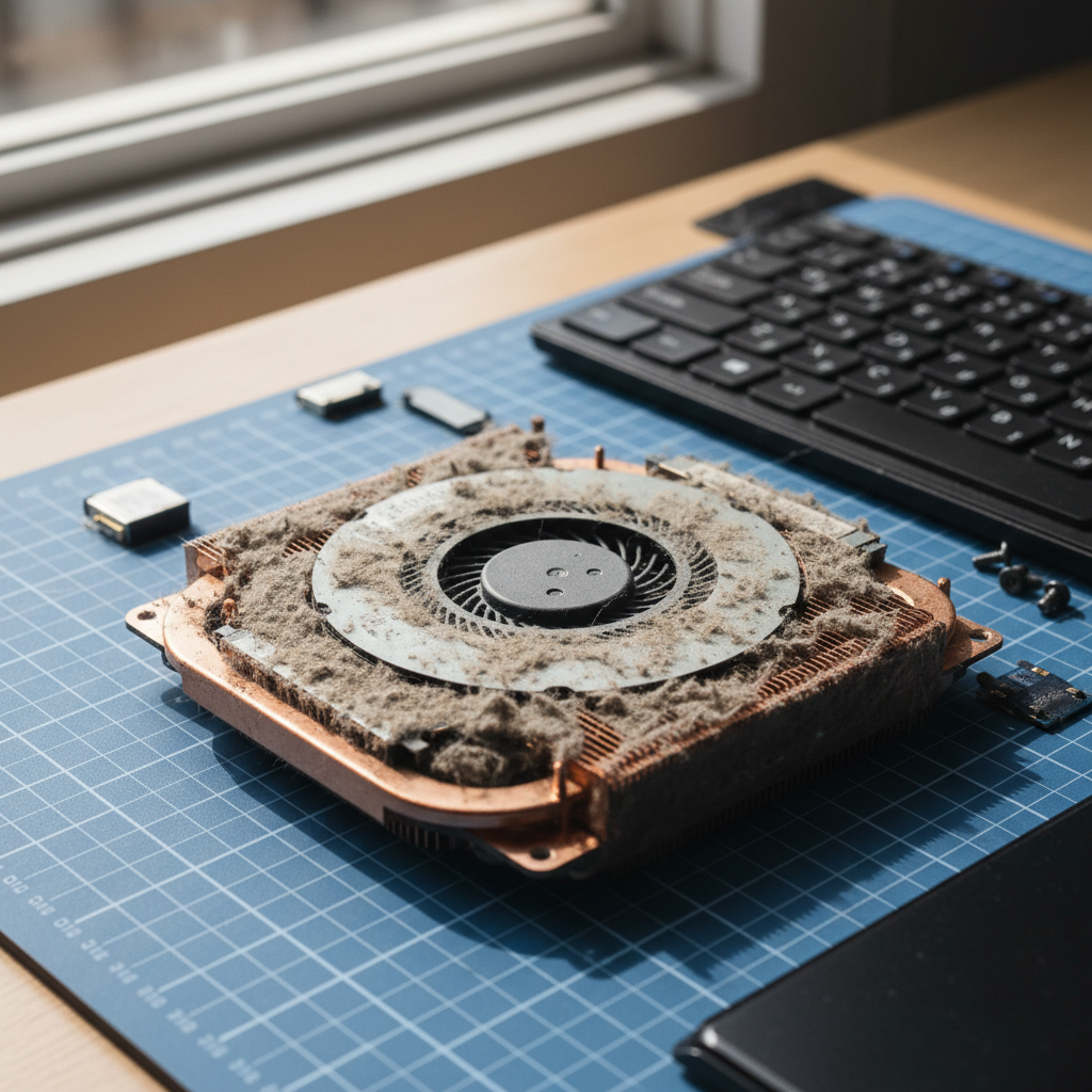 Dust-clogged laptop fan cleaning service in Lynton — Adelaide SA 5062