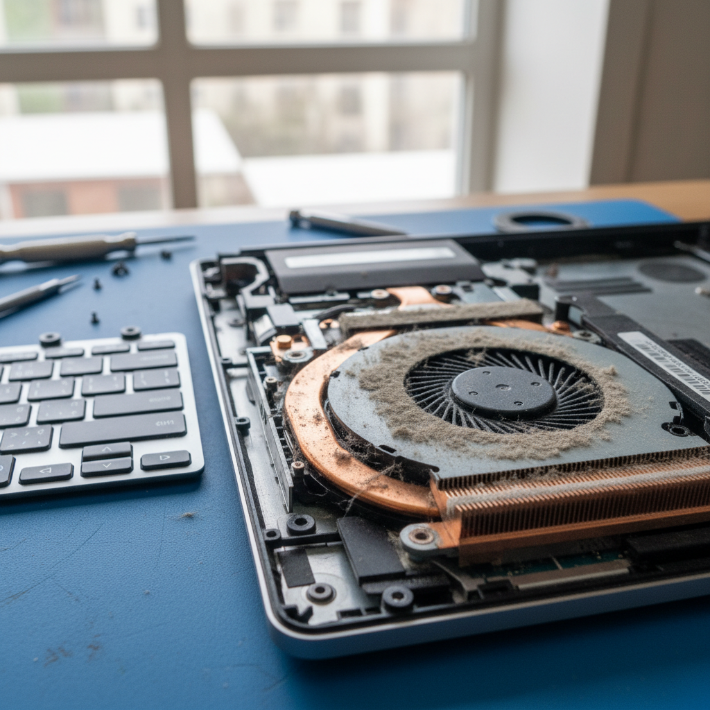 Dust-clogged laptop fan cleaning service in Macdonald Park — Adelaide SA 5121