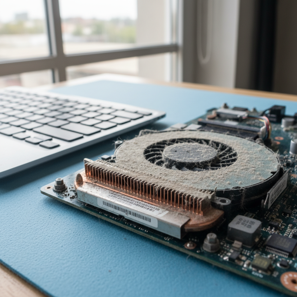 Dust-clogged laptop fan cleaning service in Magill North — Adelaide SA 5072