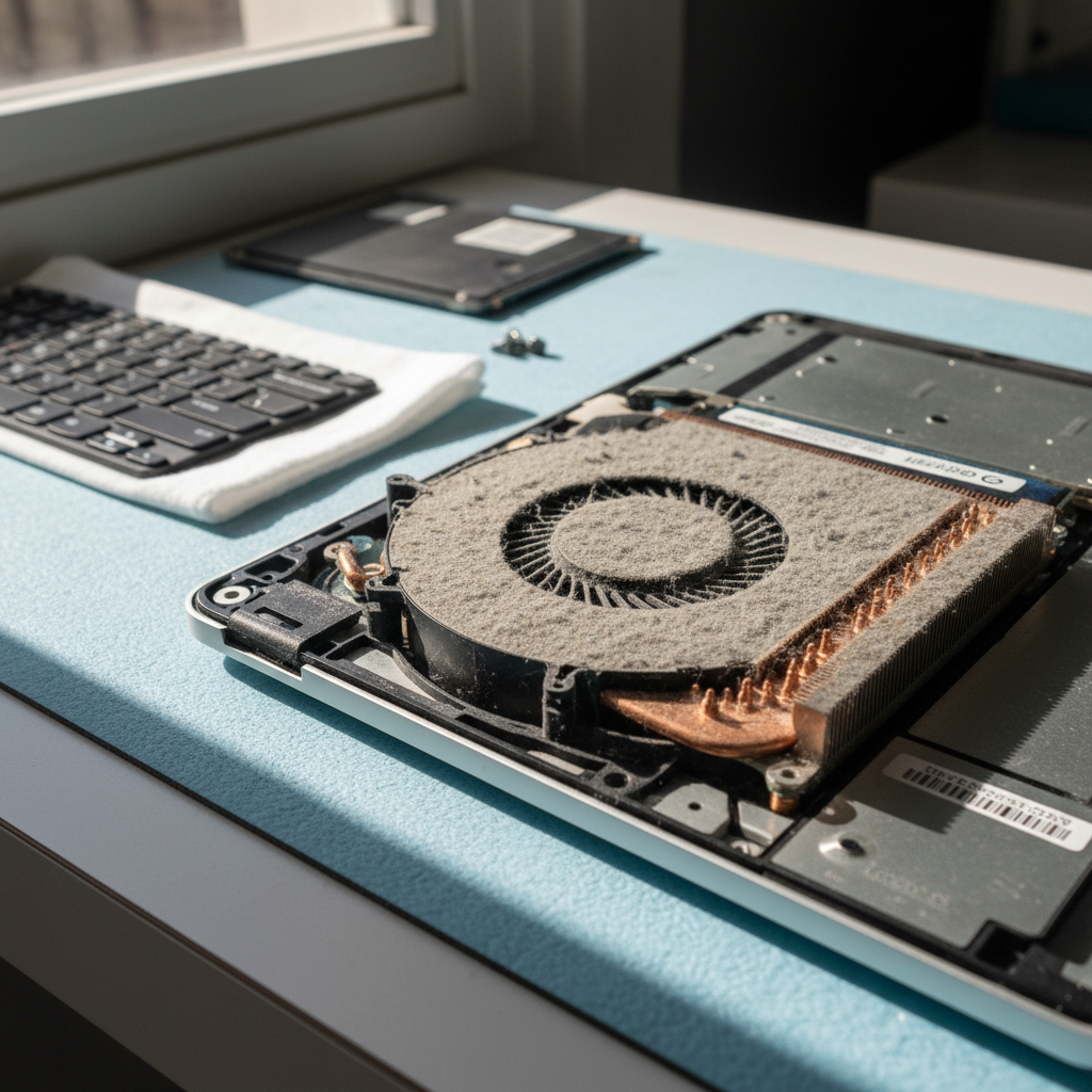 Dust-clogged laptop fan cleaning service in Magill South — Adelaide SA 5072