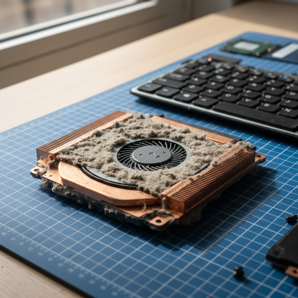 Dust-clogged laptop fan cleaning service in Maitland North — Newcastle NSW 2320