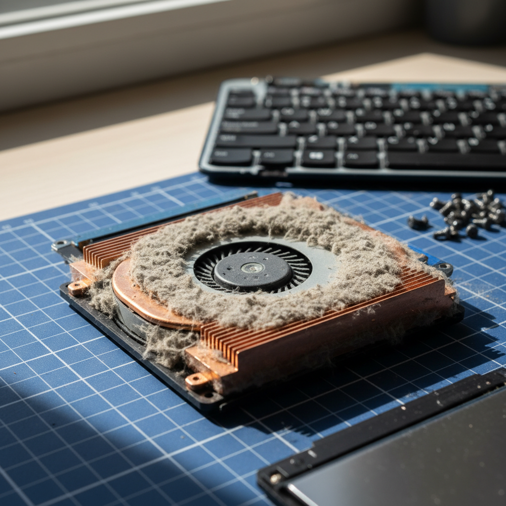 Dust-clogged laptop fan cleaning service in Mallabula — Newcastle NSW 2319