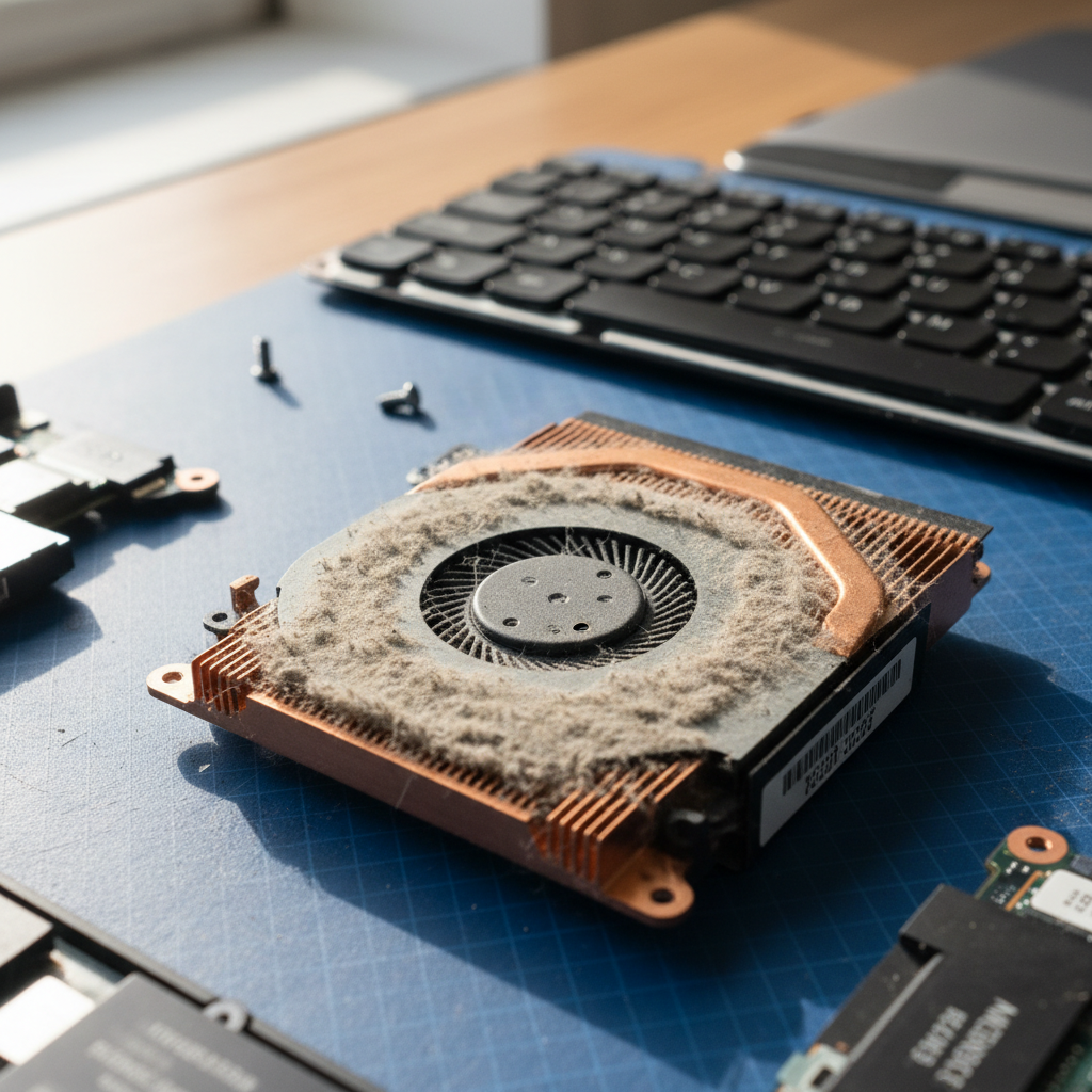 Dust-clogged laptop fan cleaning service in Mandalong — Newcastle NSW 2264