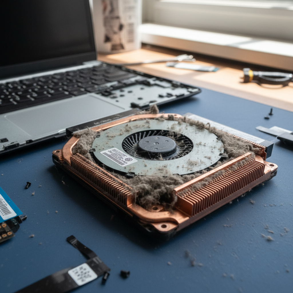 Dust-clogged laptop fan cleaning service in Manningham — Adelaide SA 5086