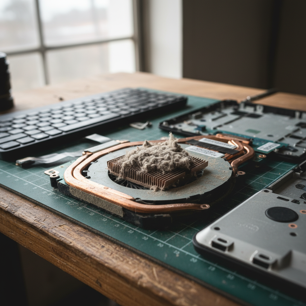 Dust-clogged laptop fan cleaning service in Mansfield Park — Adelaide SA 5012