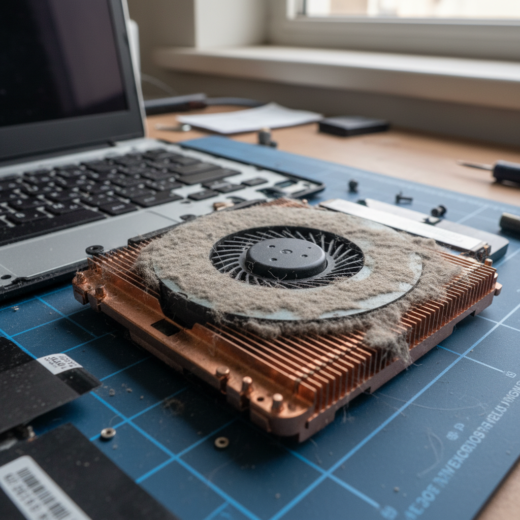 Dust-clogged laptop fan cleaning service in Marble Hill — Adelaide SA 5137