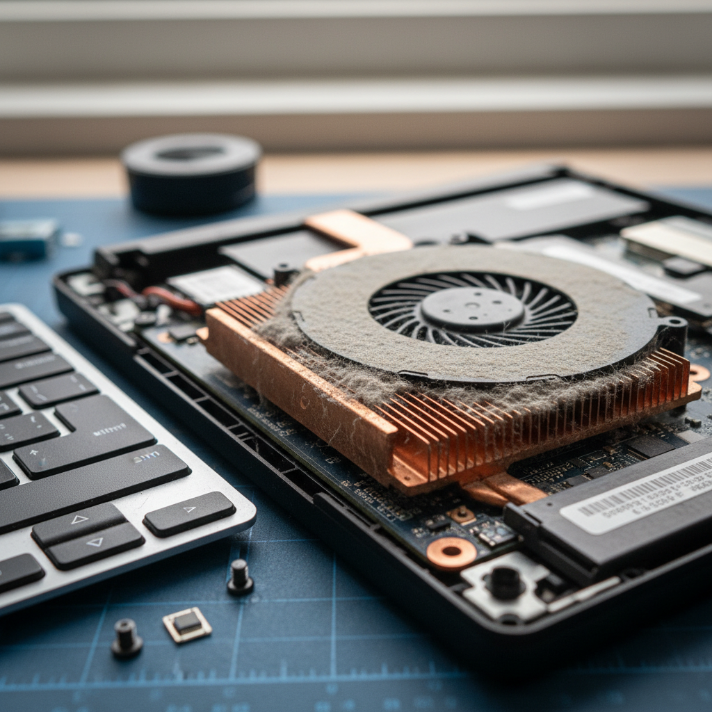 Dust-clogged laptop fan cleaning service in Marks Point — Newcastle NSW 2280