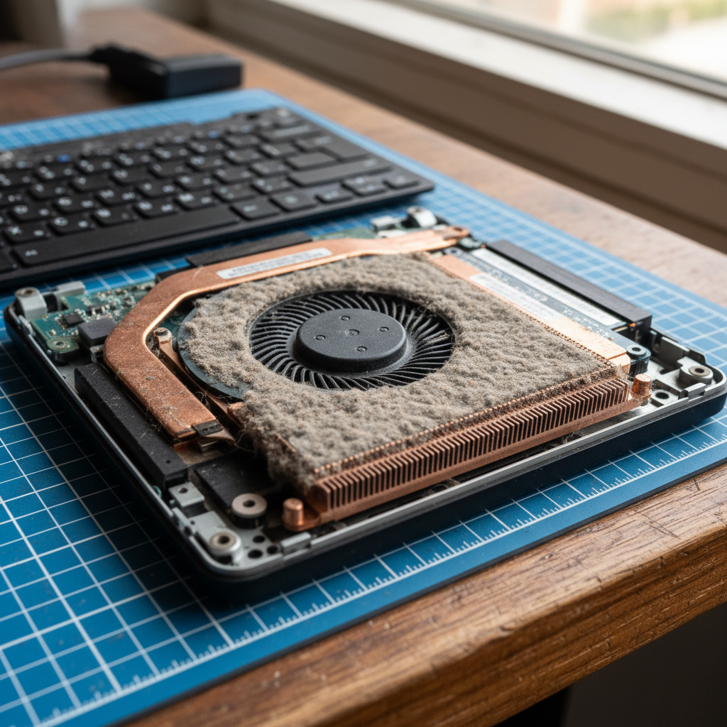 Dust-clogged laptop fan cleaning service in Marlow Lagoon — Darwin NT 0830