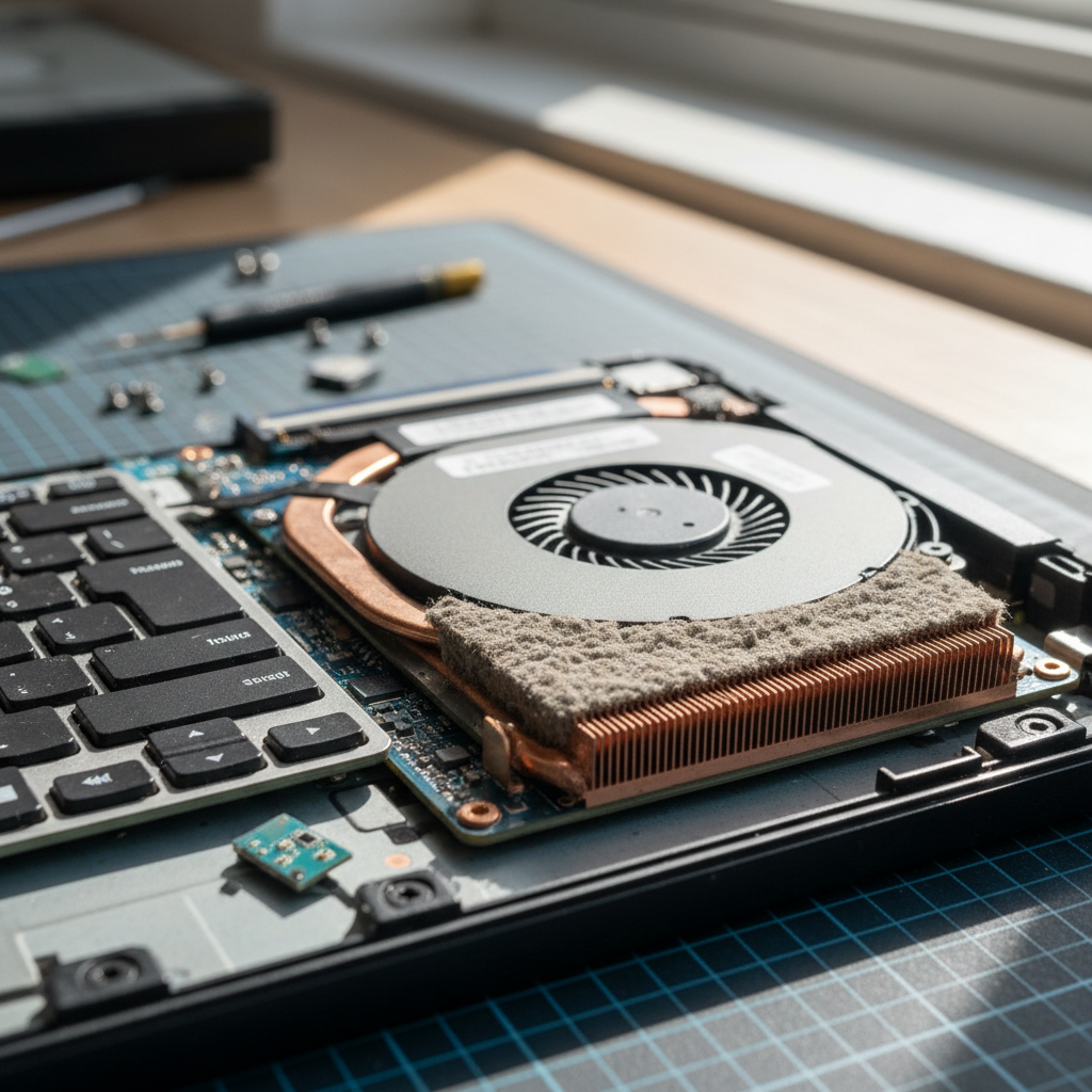 Dust-clogged laptop fan cleaning service in Marryatville — Adelaide SA 5068