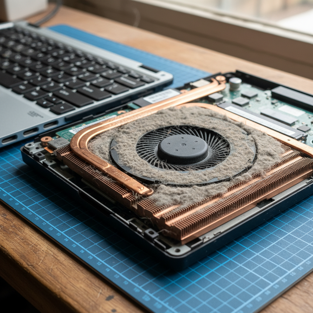 Dust-clogged laptop fan cleaning service in Martins Creek — Newcastle NSW 2420