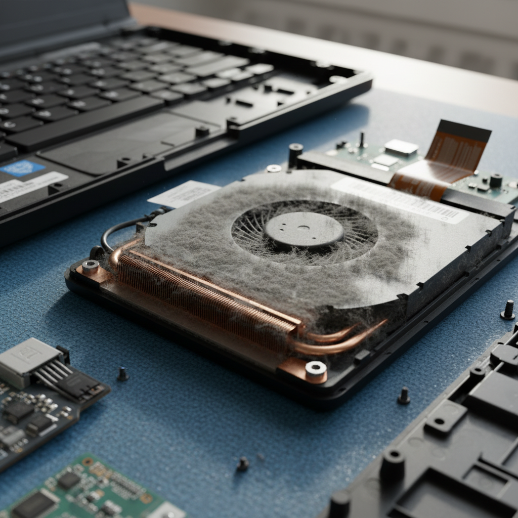 Dust-clogged laptop fan cleaning service in Maryville — Newcastle NSW 2293