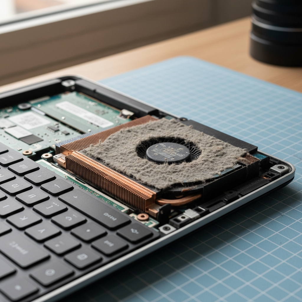 Dust-clogged laptop fan cleaning service in Mayfield — Newcastle NSW 2304