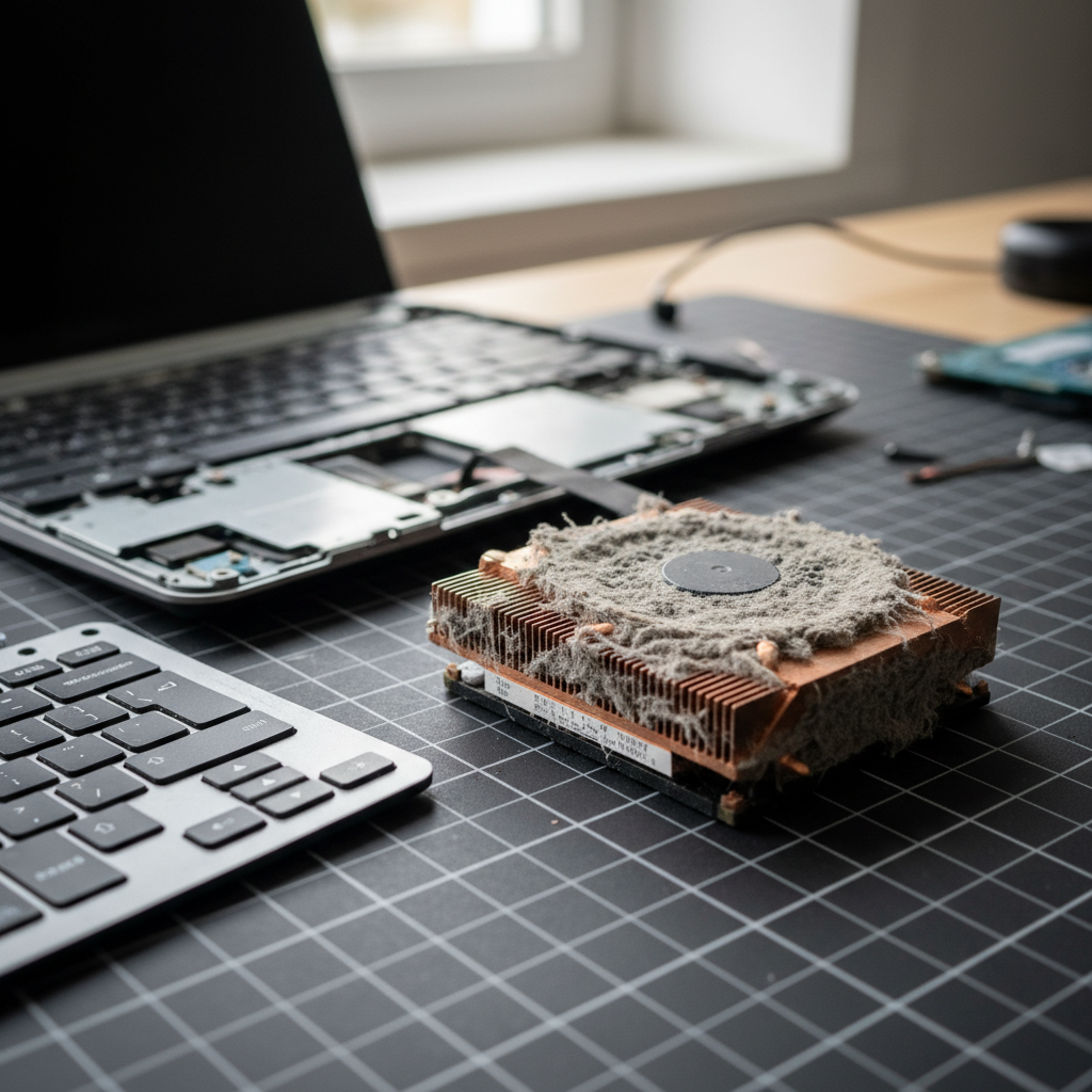 Dust-clogged laptop fan cleaning service in Mayfield North — Newcastle NSW 2304