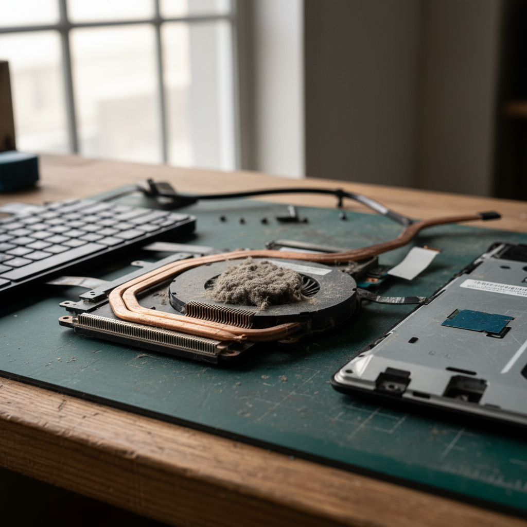 Dust-clogged laptop fan cleaning service in Maylands — Adelaide SA 5069