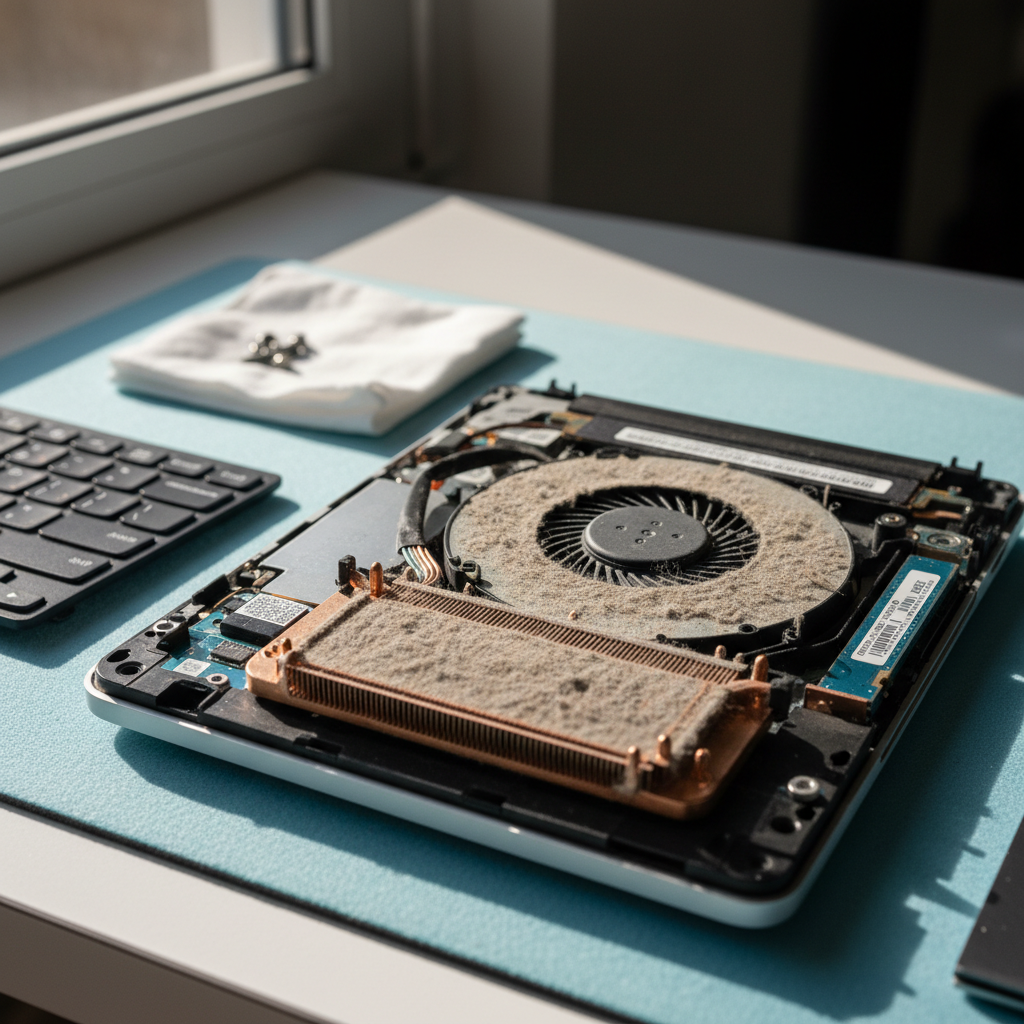 Dust-clogged laptop fan cleaning service in Mcminns Lagoon — Darwin NT 0822