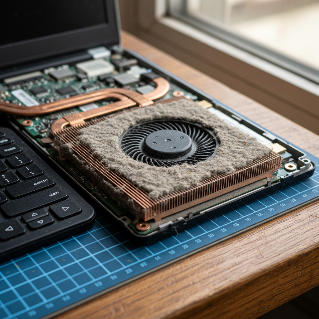 Dust-clogged laptop fan cleaning service in Medindie — Adelaide SA 5081