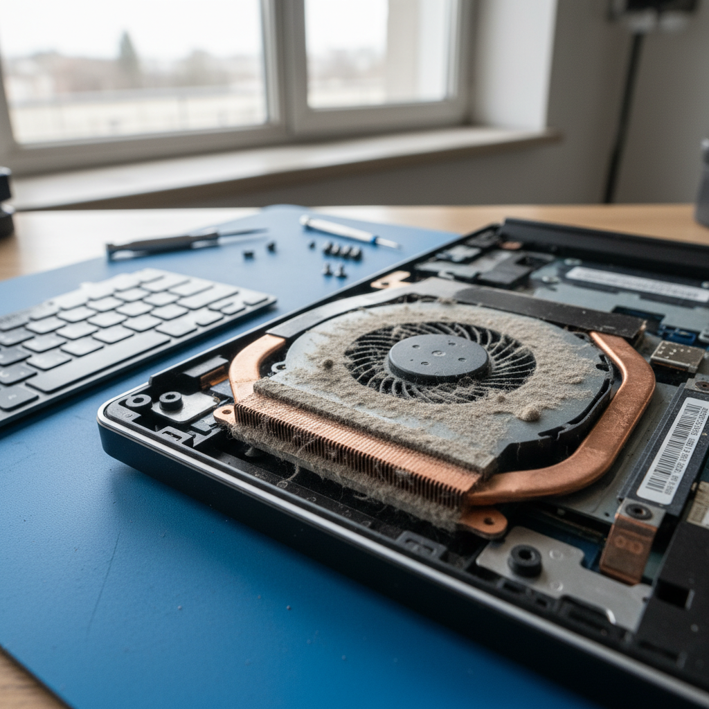 Dust-clogged laptop fan cleaning service in Medindie Gardens — Adelaide SA 5081
