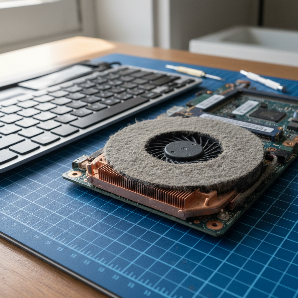 Dust-clogged laptop fan cleaning service in Merewether Heights — Newcastle NSW 2291