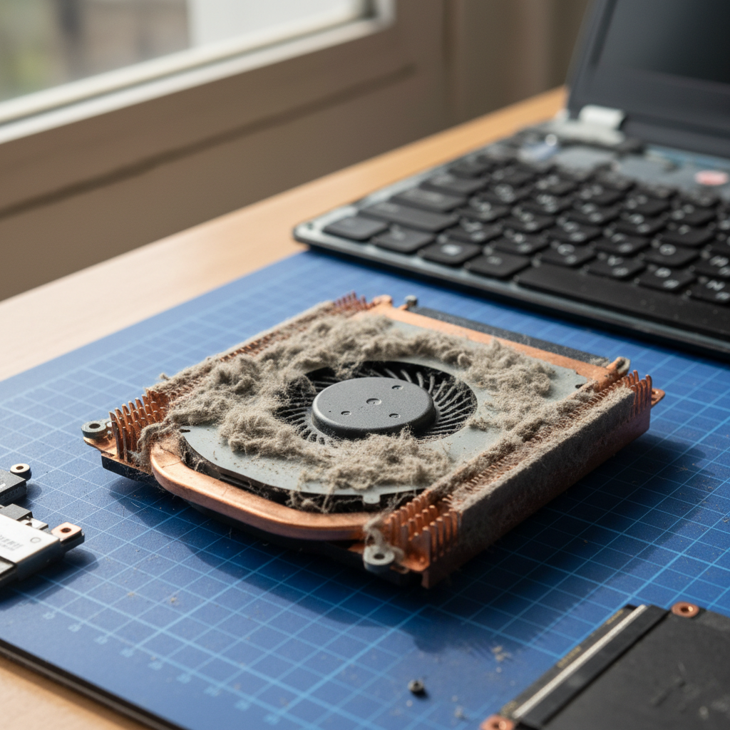 Dust-clogged laptop fan cleaning service in Metford — Newcastle NSW 2323