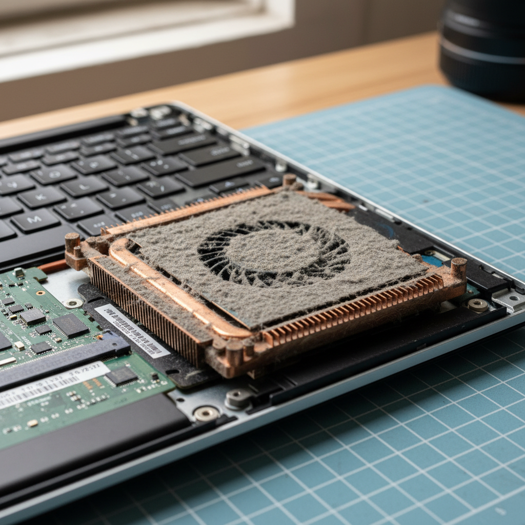 Dust-clogged laptop fan cleaning service in Mindaribba — Newcastle NSW 2320