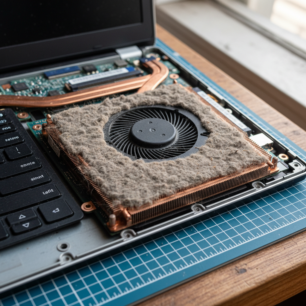 Dust-clogged laptop fan cleaning service in Mirrabooka — Newcastle NSW 2264