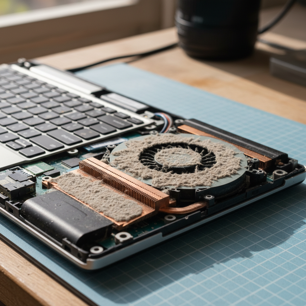 Dust-clogged laptop fan cleaning service in Mitchell Park — Adelaide SA 5043