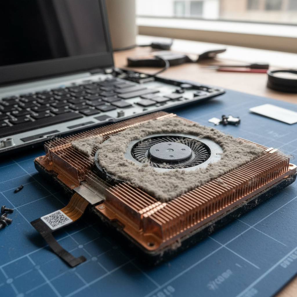 Dust-clogged laptop fan cleaning service in Modbury Heights — Adelaide SA 5092