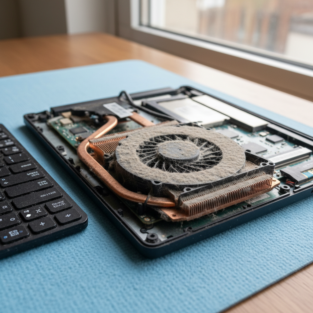 Dust-clogged laptop fan cleaning service in Montarra — Adelaide SA 5172