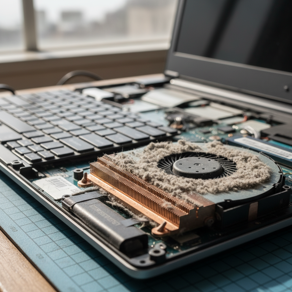 Dust-clogged laptop fan cleaning service in Moonah — Hobart TAS 7009