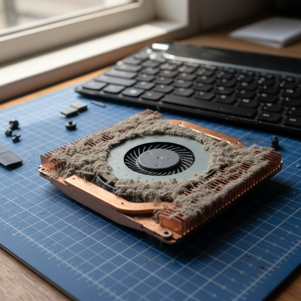 Dust-clogged laptop fan cleaning service in Moonee — Newcastle NSW 2259