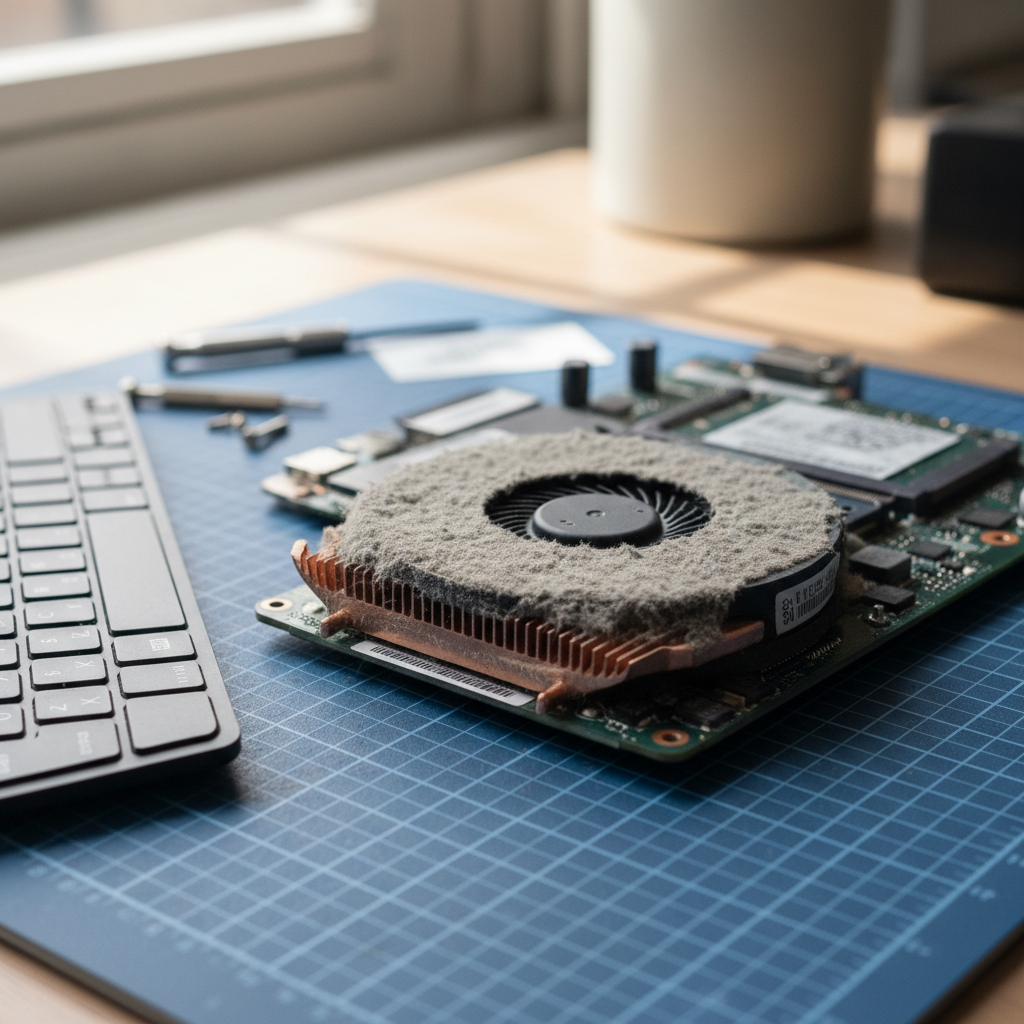 Dust-clogged laptop fan cleaning service in Morphett Vale — Adelaide SA 5162