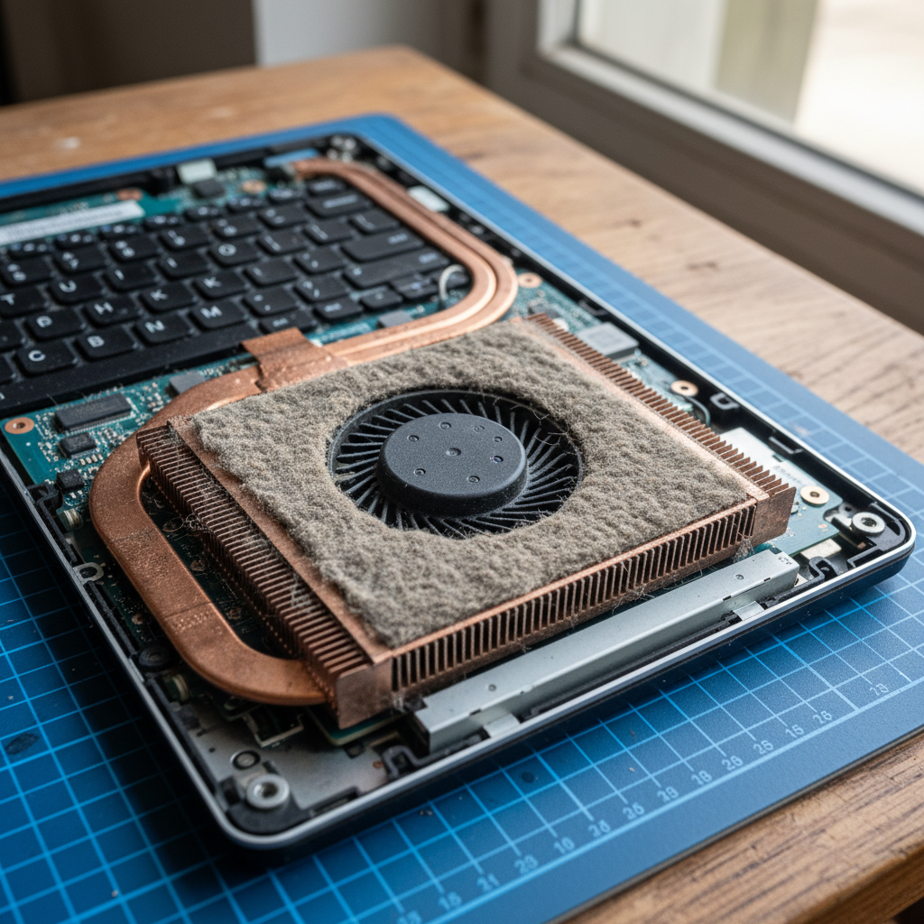 Dust-clogged laptop fan cleaning service in Moulden — Darwin NT 0830