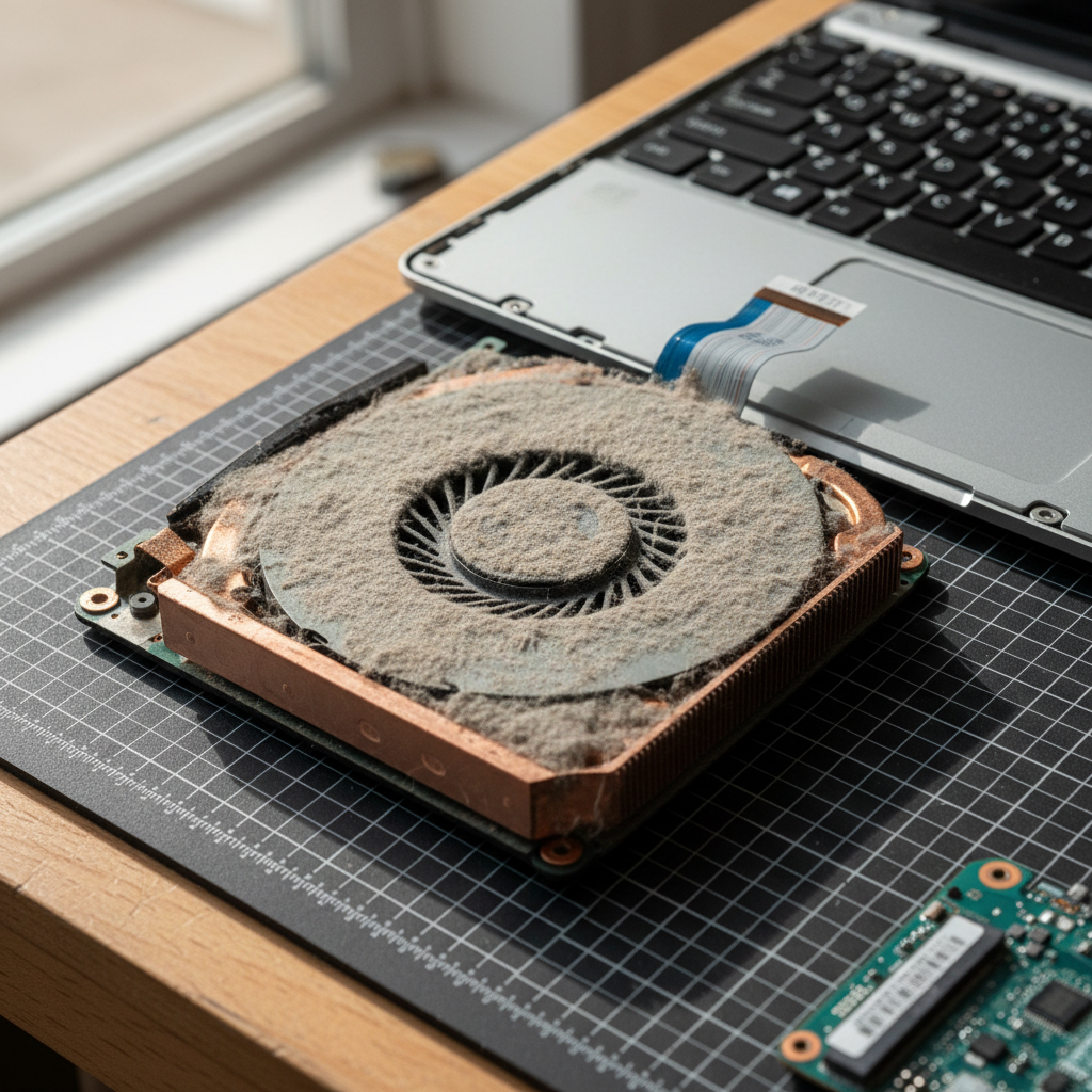 Dust-clogged laptop fan cleaning service in Mount Nelson — Hobart TAS 7007
