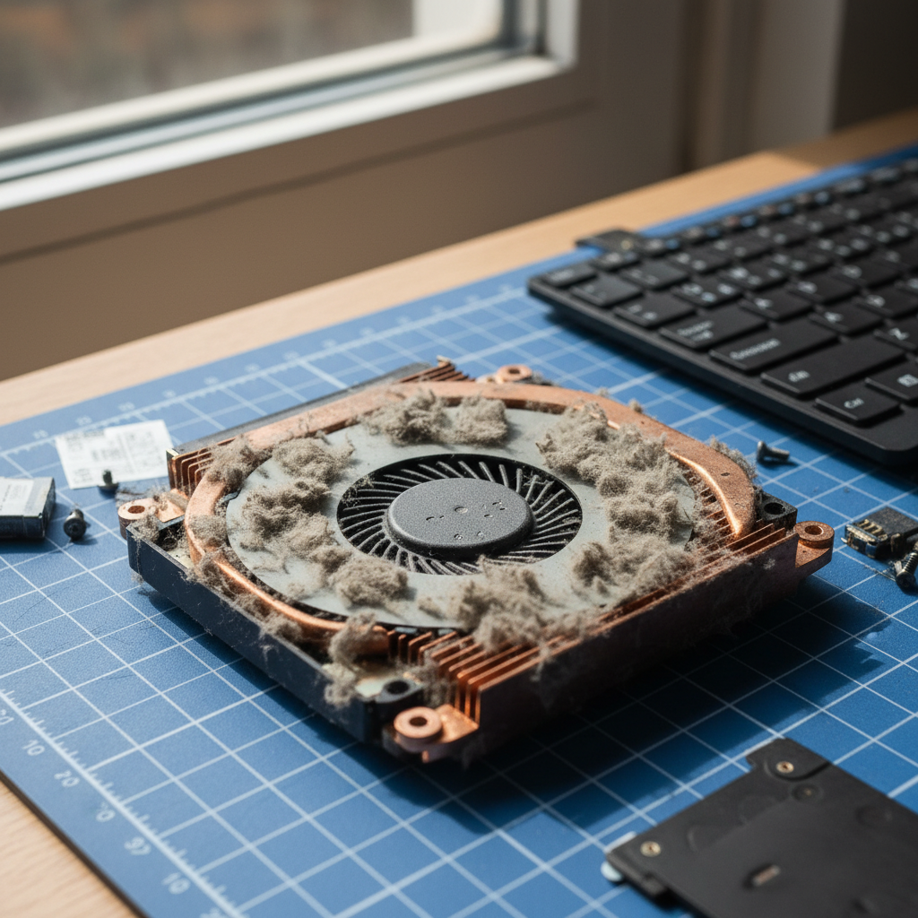 Dust-clogged laptop fan cleaning service in Mount View — Newcastle NSW 2325
