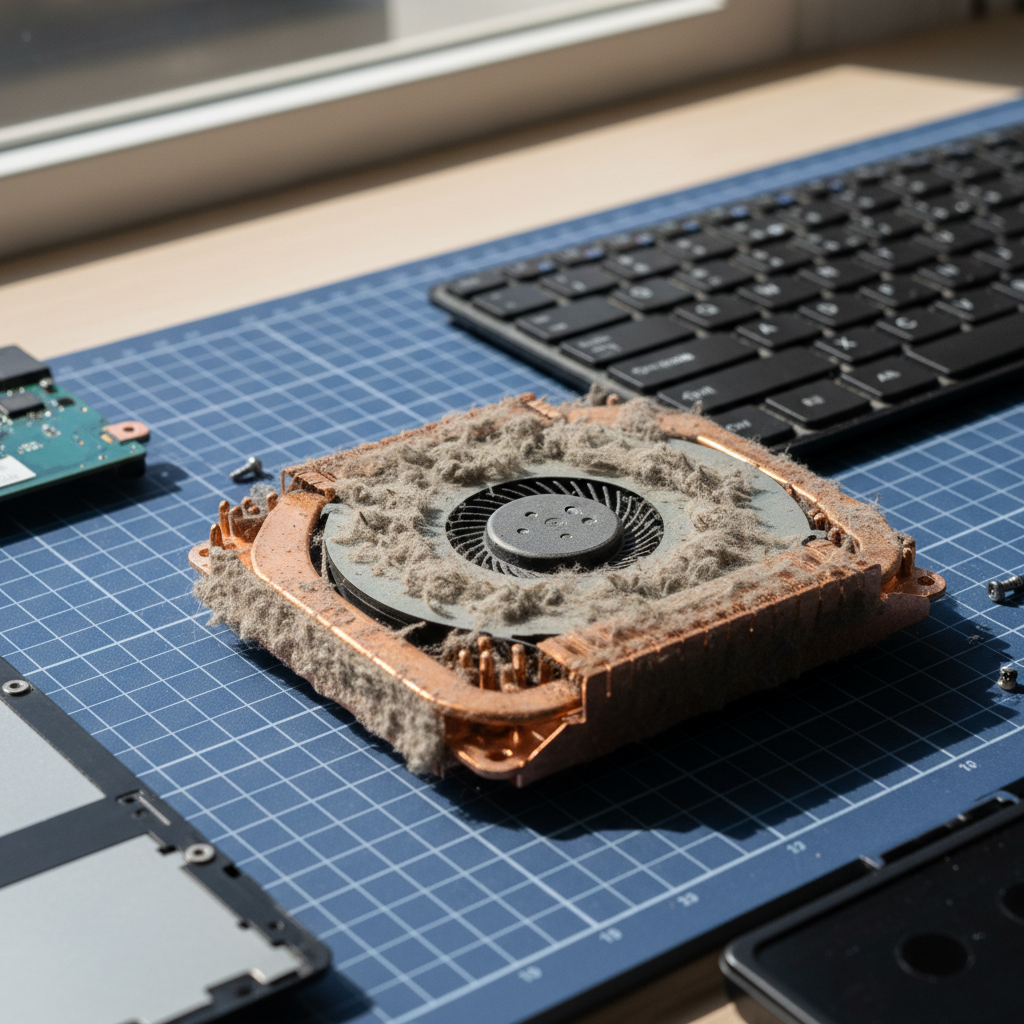 Dust-clogged laptop fan cleaning service in Muirhead — Darwin NT 0810