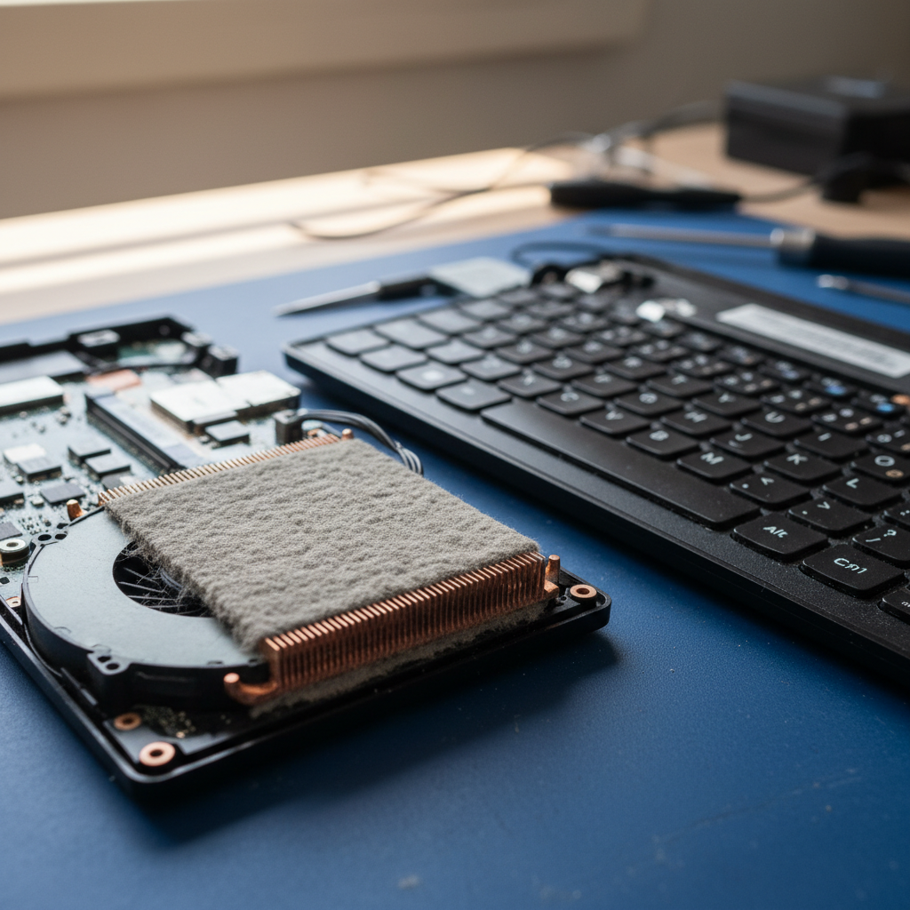 Dust-clogged laptop fan cleaning service in Murrays Beach — Newcastle NSW 2281