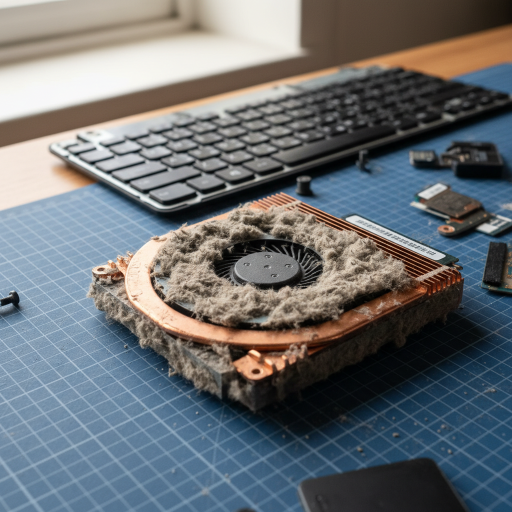 Dust-clogged laptop fan cleaning service in Murrumujuk — Darwin NT 0822