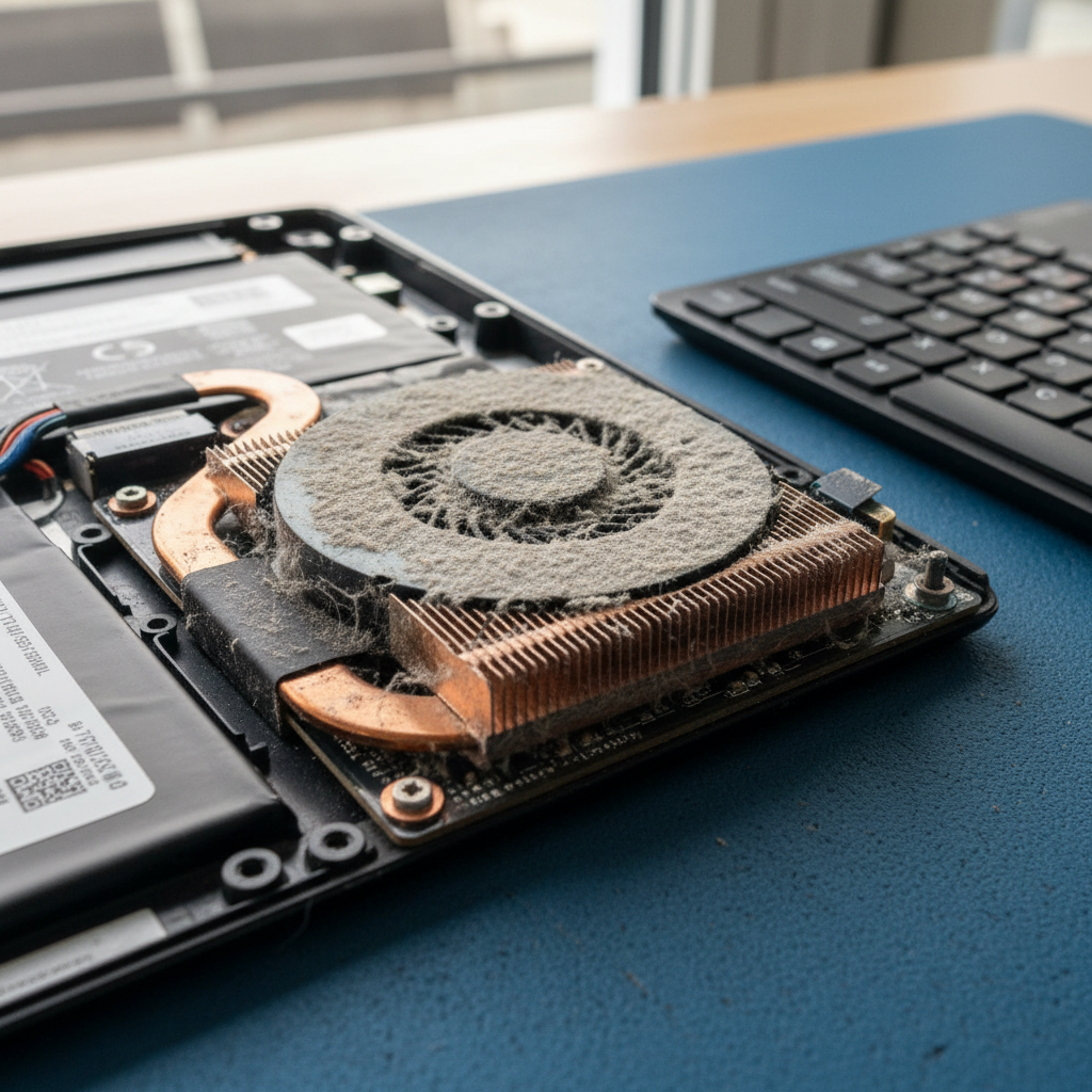 Dust-clogged laptop fan cleaning service in Myrtle Bank — Adelaide SA 5064