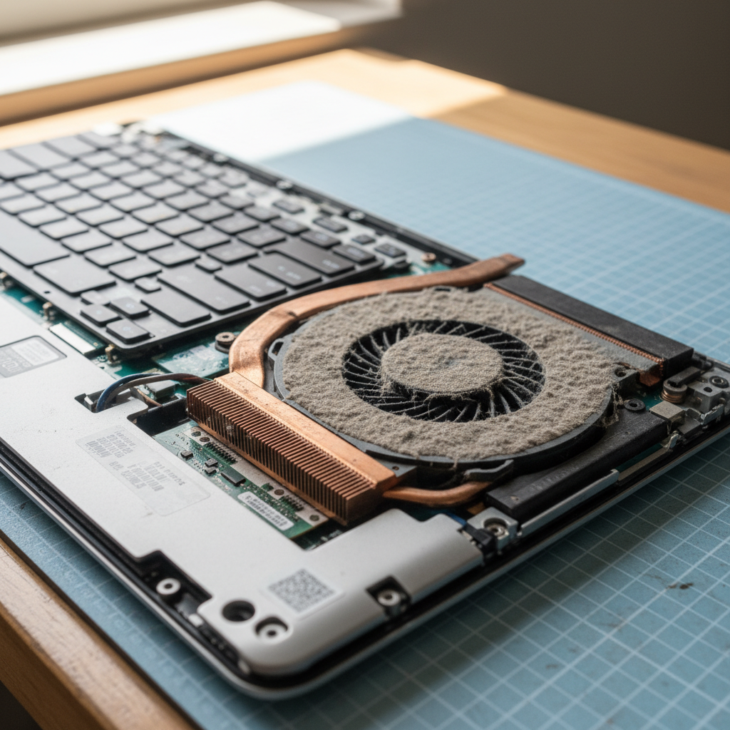 Dust-clogged laptop fan cleaning service in Nailsworth — Adelaide SA 5083