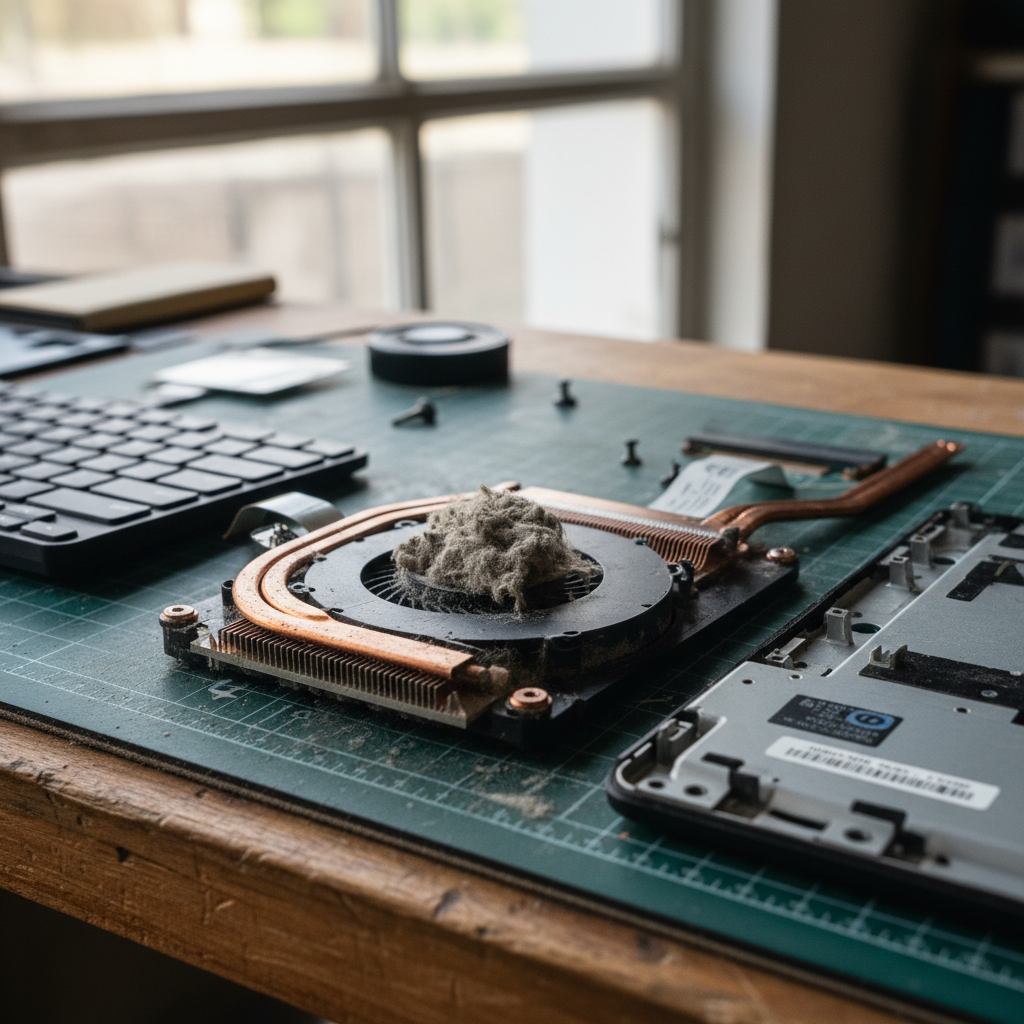 Dust-clogged laptop fan cleaning service in Nakara — Darwin NT 0810