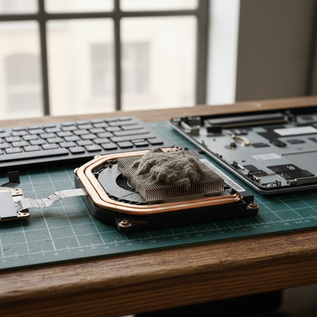 Dust-clogged laptop fan cleaning service in Netherby — Adelaide SA 5062