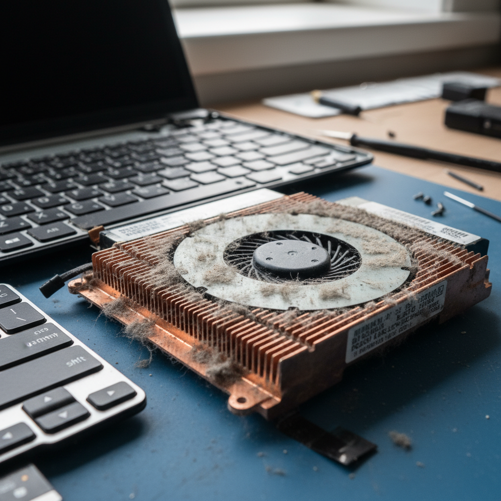 Dust-clogged laptop fan cleaning service in Noarlunga Downs — Adelaide SA 5168