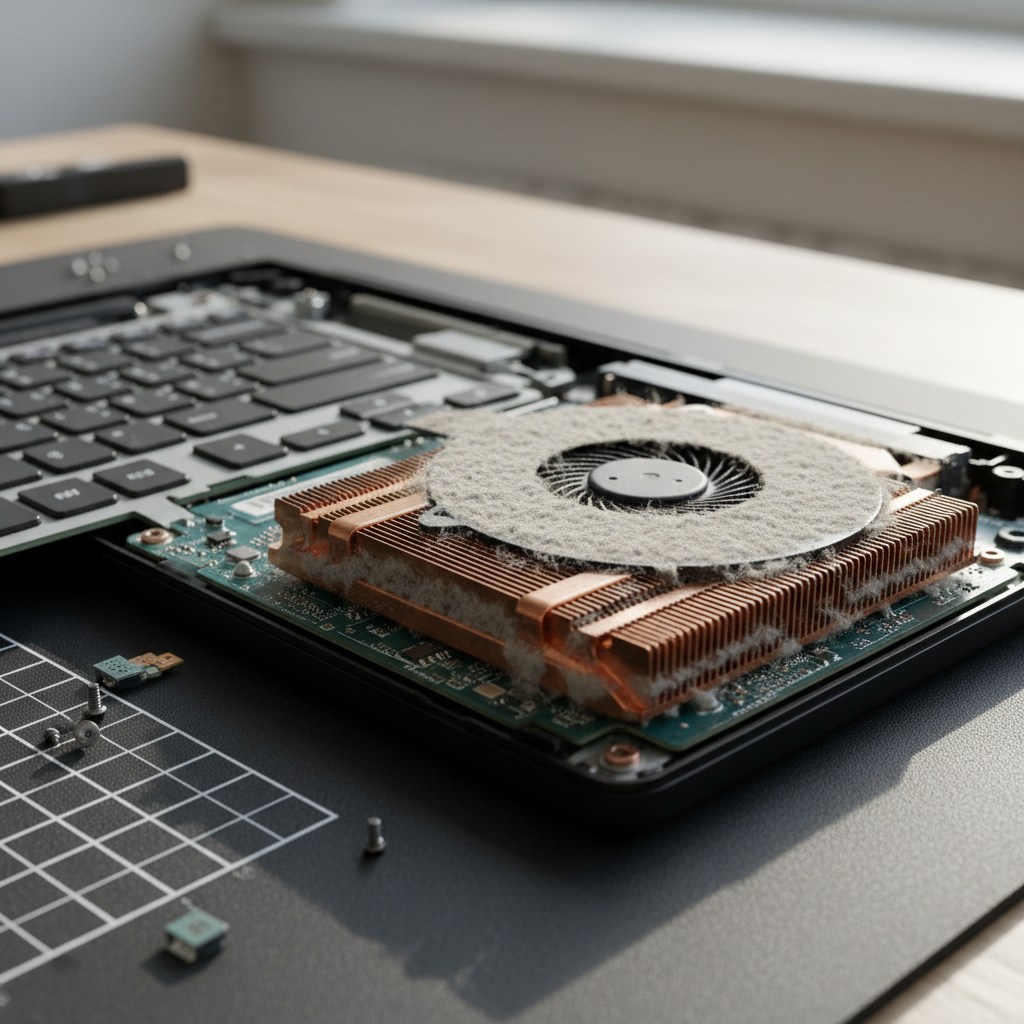 Dust-clogged laptop fan cleaning service in Norah Head — Newcastle NSW 2263