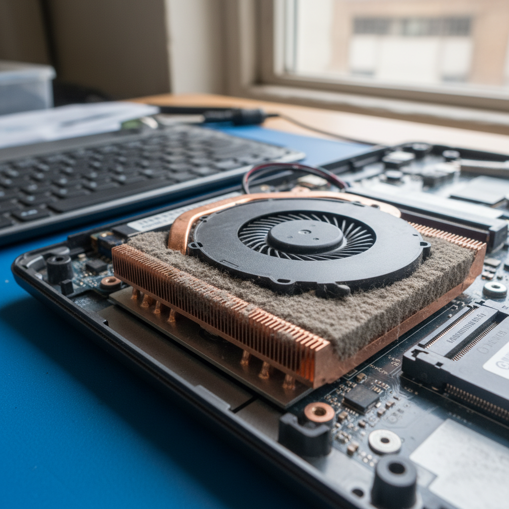 Dust-clogged laptop fan cleaning service in Noraville — Newcastle NSW 2263