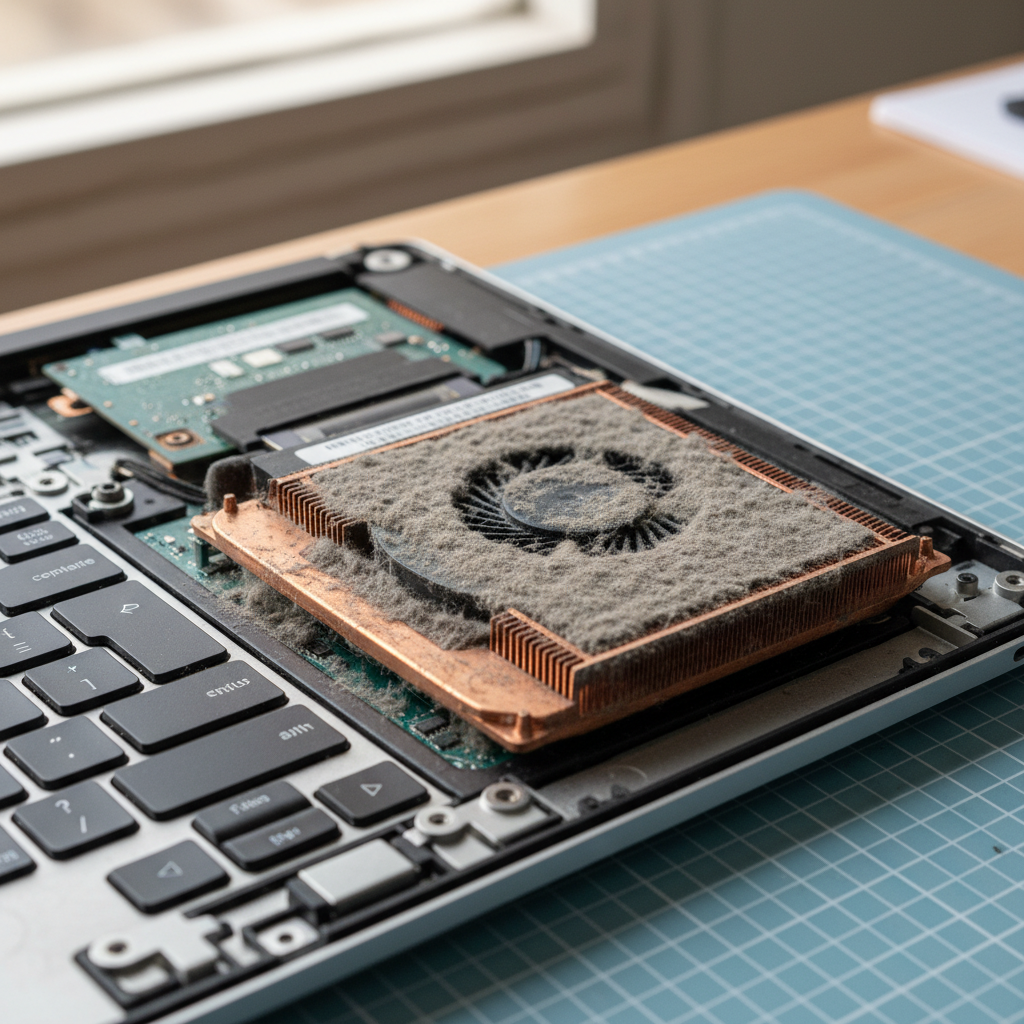Dust-clogged laptop fan cleaning service in North Arm Cove — Newcastle NSW 2324