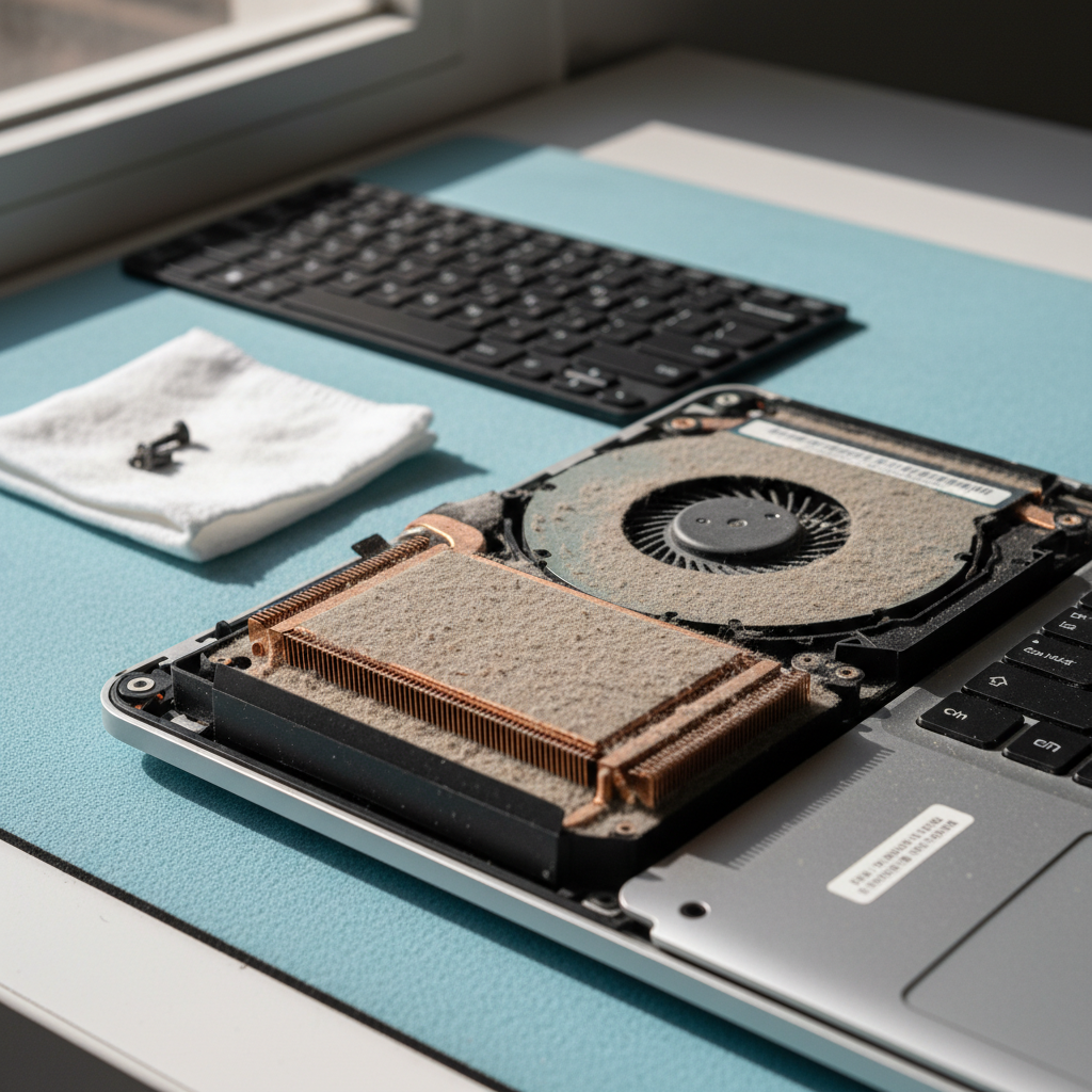 Dust-clogged laptop fan cleaning service in North Haven — Adelaide SA 5018