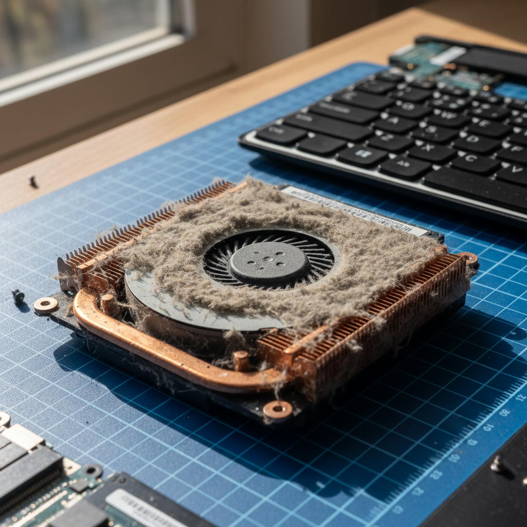 Dust-clogged laptop fan cleaning service in North Plympton — Adelaide SA 5037