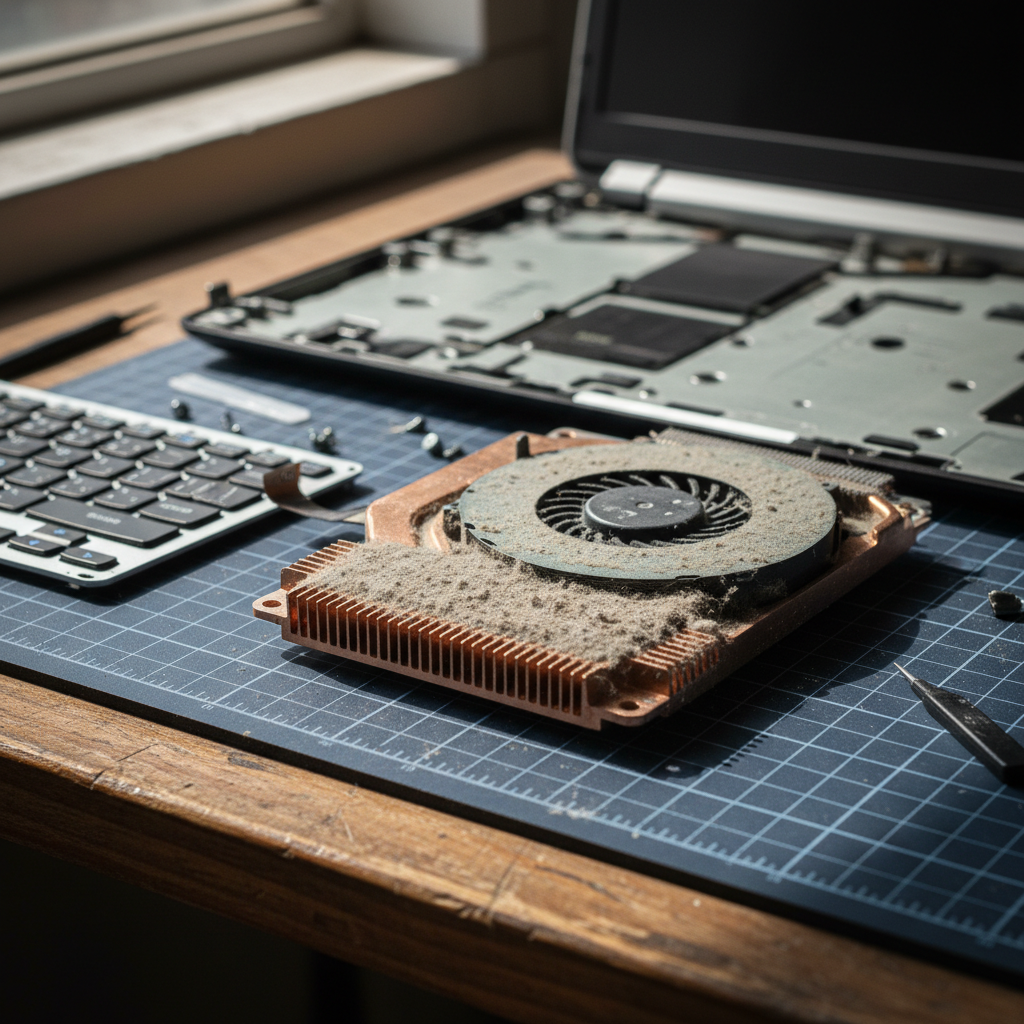 Dust-clogged laptop fan cleaning service in Northgate — Adelaide SA 5085